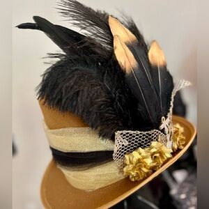 Golden ghost steampunk cosplay hat by The Mad Hattress